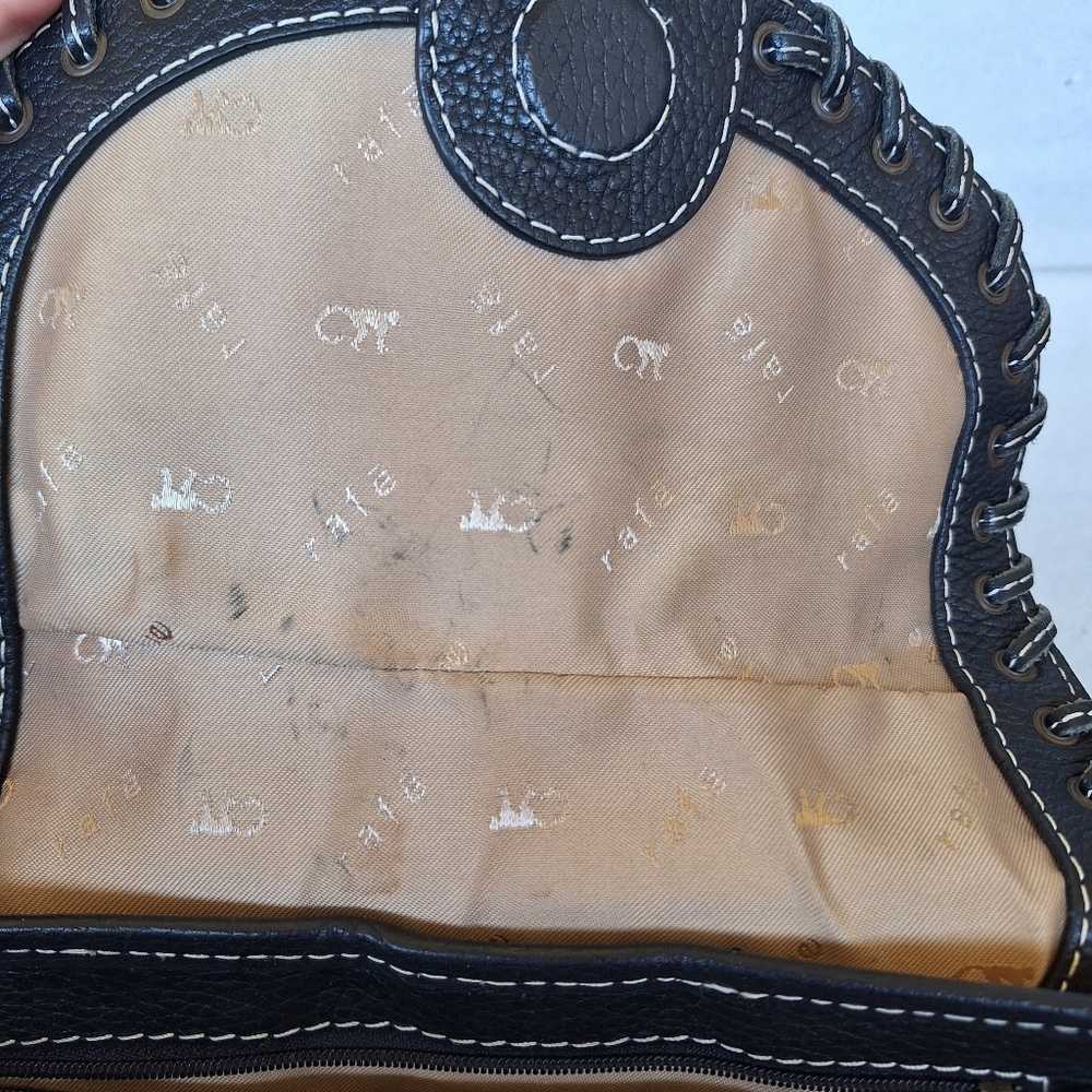 Vintage Rafe New York Alvear 2006 Sisal Snakeskin Leather Boho Bag Tassel Y2K - Picture 13 of 16